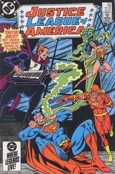 Justice League of America, Vol. 1 #237 Direct Edition comic book cover, 1985