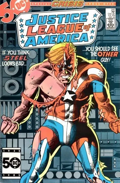 Justice League of America, Vol. 1 #245 Direct Edition comic book cover, 1985