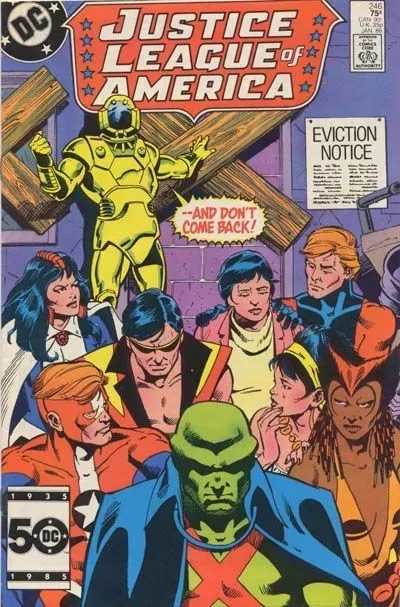 Justice League of America, Vol. 1 #246 Direct Edition comic book cover, 1986