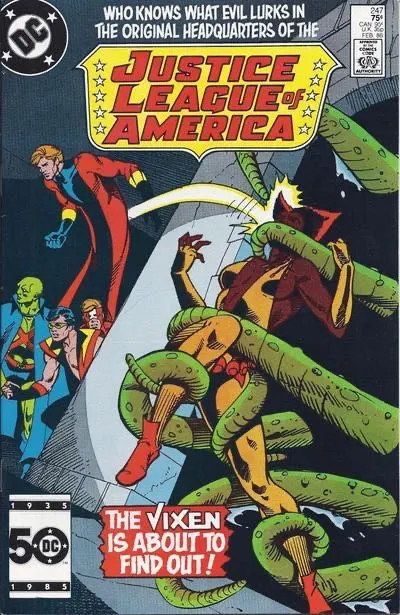 Justice League of America, Vol. 1 #247 Direct Edition comic book cover, 1986