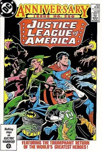 Justice League of America, Vol. 1 #250 Direct Edition comic book cover, 1986