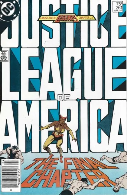 Justice League of America, Vol. 1 #261 Newsstand Edition comic book cover, 1987