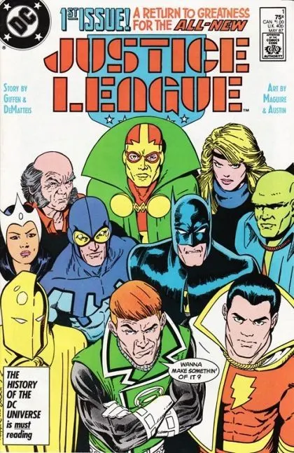 Justice League / International / America #1 Direct Edition comic book cover, 1987