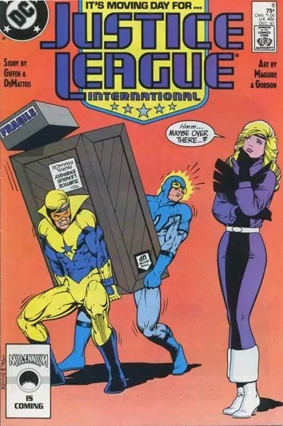 Justice League / International / America #8 Direct Edition comic book cover, 1987