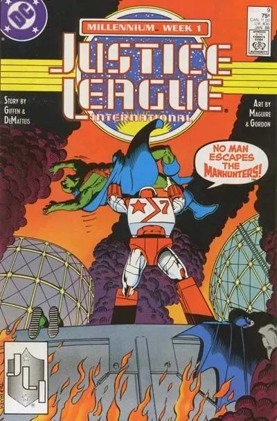 Justice League / International / America #9 Direct Edition comic book cover, 1988