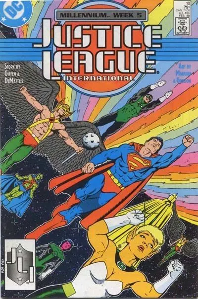 Justice League / International / America #10 Direct Edition comic book cover, 1988