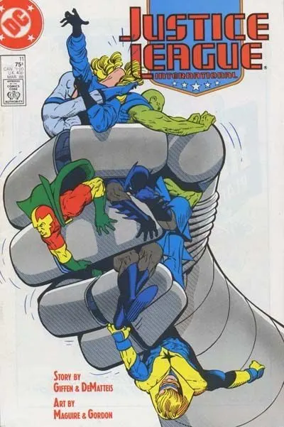 Justice League / International / America #11 Direct Edition comic book cover, 1988