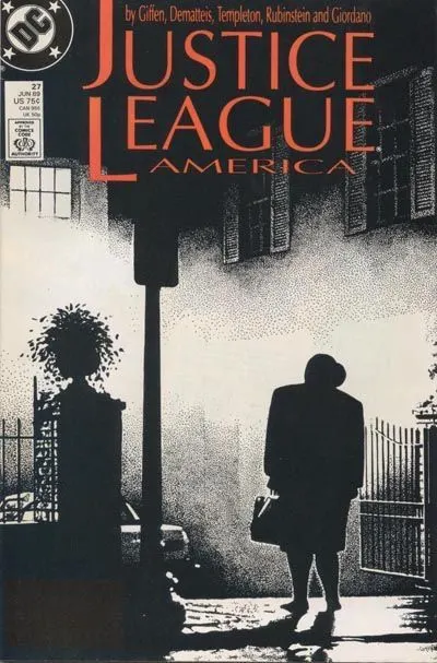 Justice League / International / America #27 Direct Edition comic book cover, 1989
