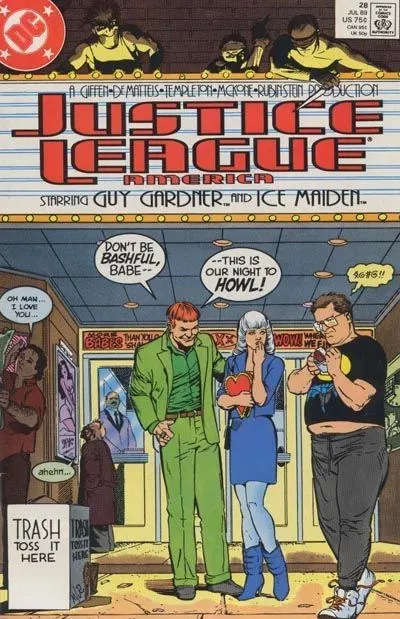 Justice League / International / America #28 Direct Edition comic book cover, 1989