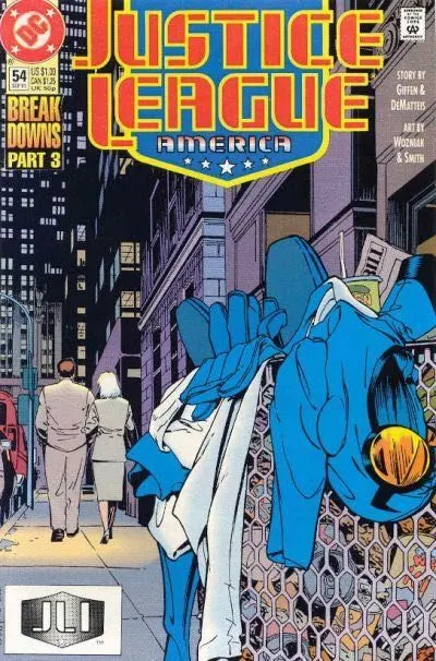 Justice League / International / America #54 Direct Edition comic book cover, 1991