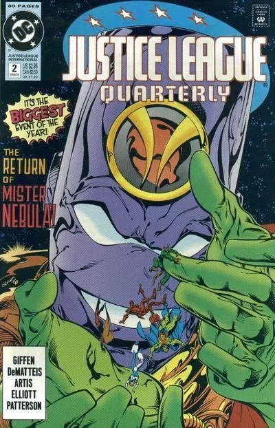 Justice League Quarterly #2 Direct Edition comic book cover, 1991