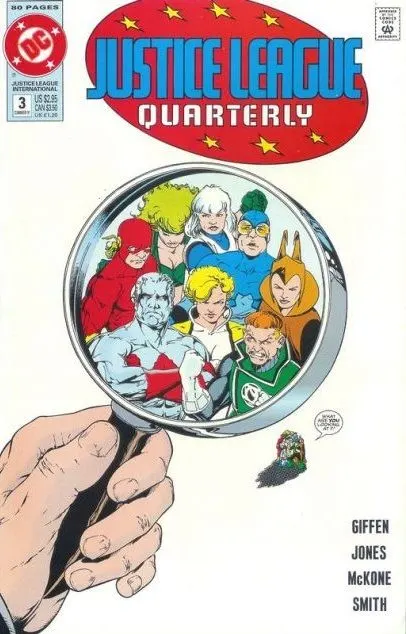 Justice League Quarterly #3 Direct Edition comic book cover, 1991