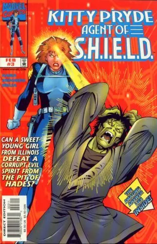 Kitty Pryde Agent of S.H.I.E.L.D. #3 Direct Edition comic book cover, 1998