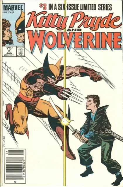 Kitty Pryde and Wolverine #3 Newsstand Edition comic book cover, 1985