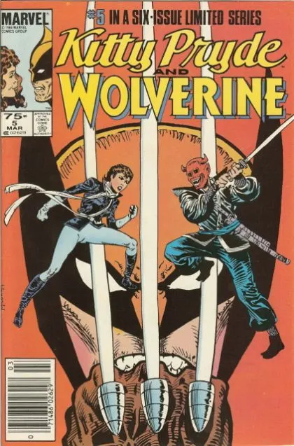 Kitty Pryde and Wolverine #5 Newsstand Edition comic book cover, 1985