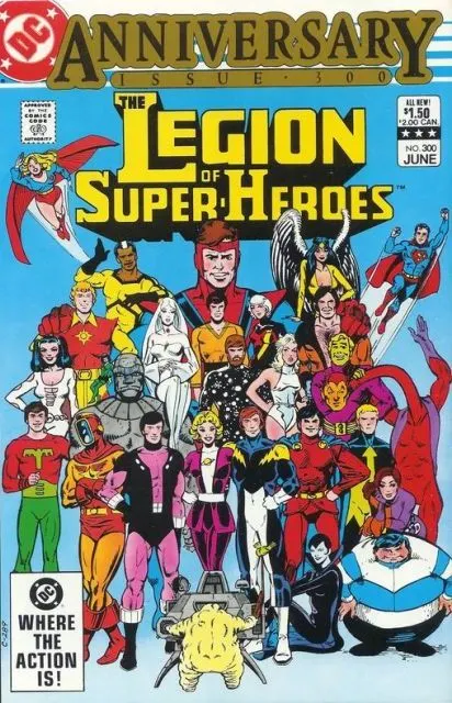 Legion of Super-Heroes, Vol. 2 #300 Direct Edition comic book cover, 1983