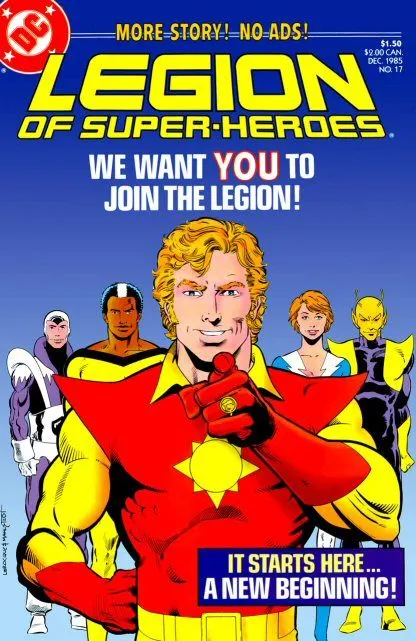 Legion of Super-Heroes, Vol. 3 #17 comic book cover, 1985