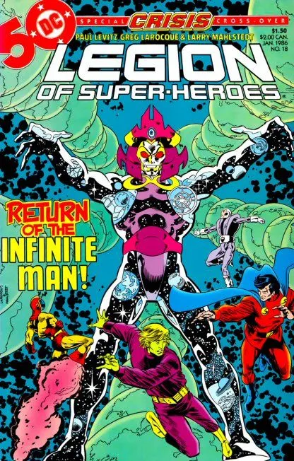 Legion of Super-Heroes, Vol. 3 #18 comic book cover, 1986