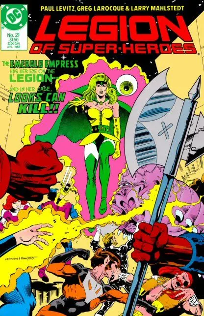 Legion of Super-Heroes, Vol. 3 #21 comic book cover, 1986