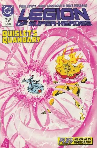 Legion of Super-Heroes, Vol. 3 #44 comic book cover, 1988