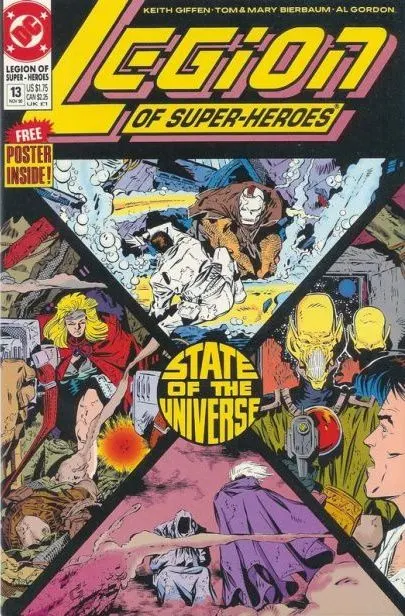 Legion of Super-Heroes, Vol. 4 #13 comic book cover, 1990