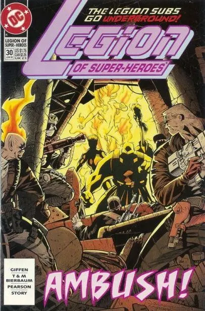 Legion of Super-Heroes, Vol. 4 #30 comic book cover, 1992