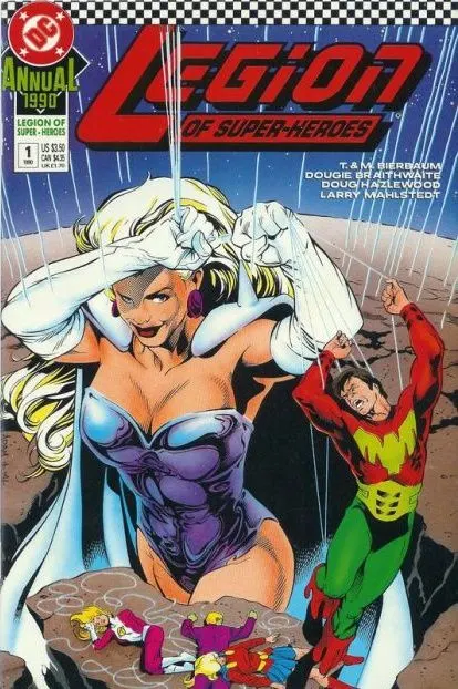 Legion of Super-Heroes, Vol. 4 Annual #1 comic book cover, 1990