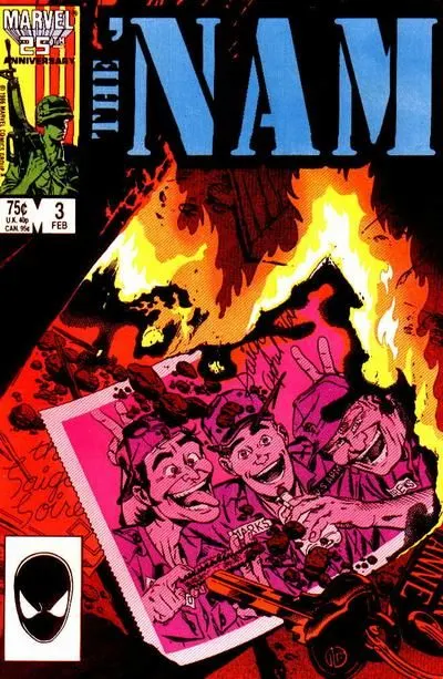 The 'Nam #3 Direct Edition comic book cover, 1987