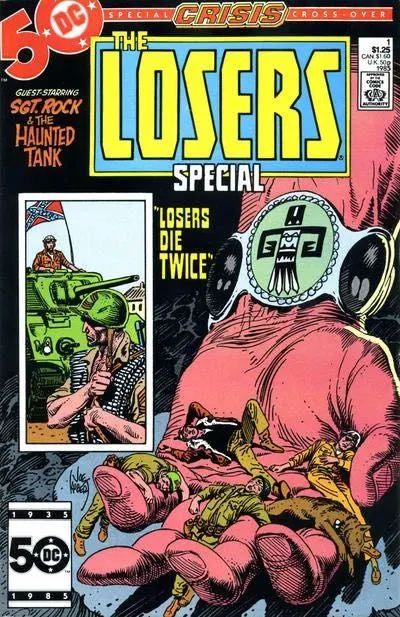 The Losers Special #1 Direct Edition comic book cover, 1985