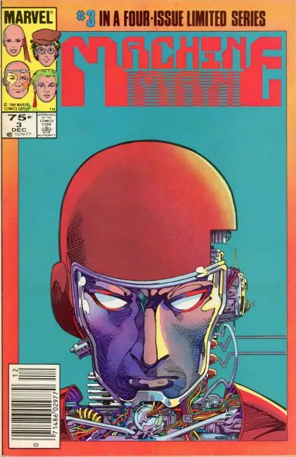 Machine Man, Vol. 2 #3 Newsstand Edition comic book cover, 1984