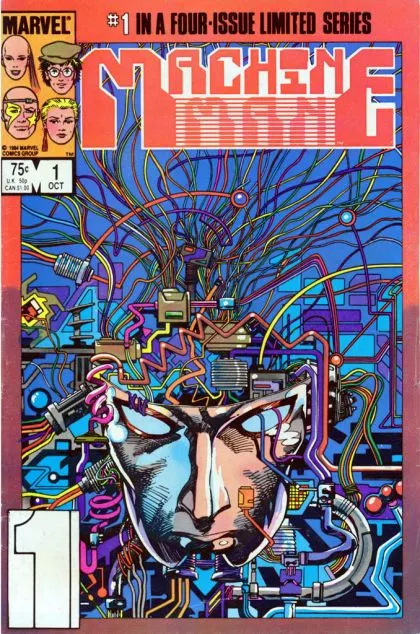 Machine Man, Vol. 2 #1 Direct Edition comic book cover, 1984