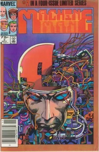 Machine Man, Vol. 2 #2 Newsstand Edition comic book cover, 1984