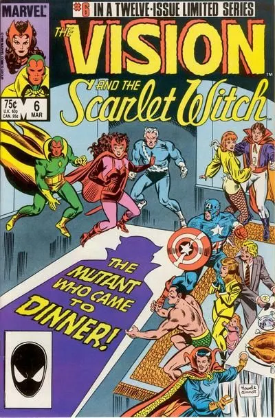 Vision and the Scarlet Witch, Vol. 2 #6 Direct Edition comic book cover, 1986