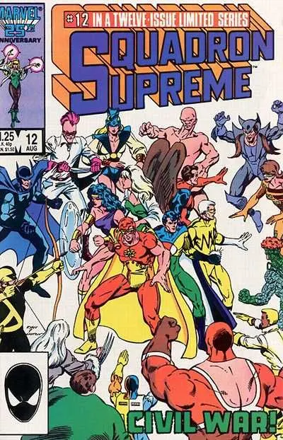 Squadron Supreme, Vol. 1 #12 Direct Edition comic book cover, 1986