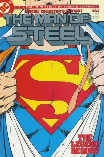 The Man of Steel, Vol. 1 #1 Collector's Edition comic book cover, 1986