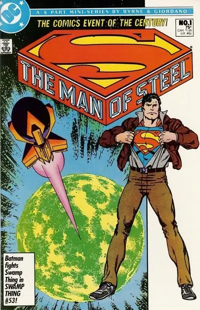 The Man of Steel, Vol. 1 #1 Direct Edition comic book cover, 1986