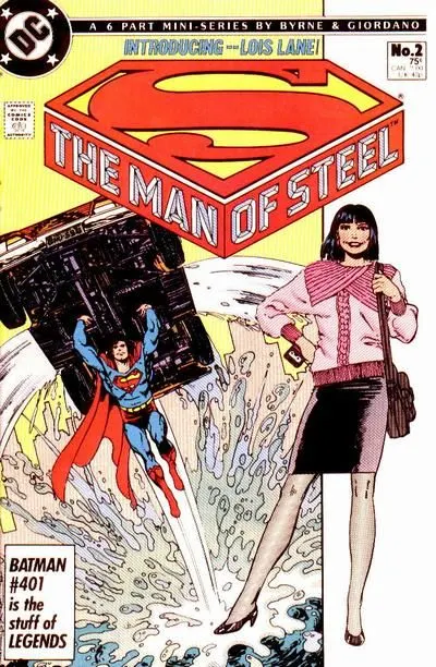 The Man of Steel, Vol. 1 #2 Direct Edition comic book cover, 1986