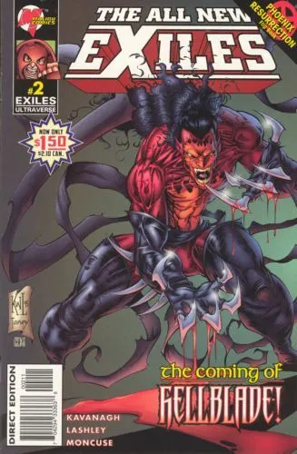 The All New Exiles #2 comic book cover, 1995