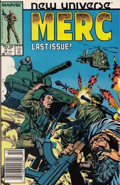Mark Hazzard: Merc #12 Newsstand Edition comic book cover, 1987