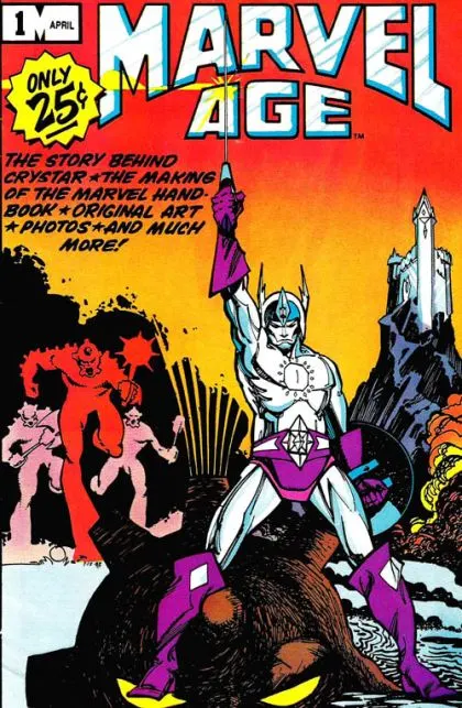 Marvel Age #1 comic book cover, 1983