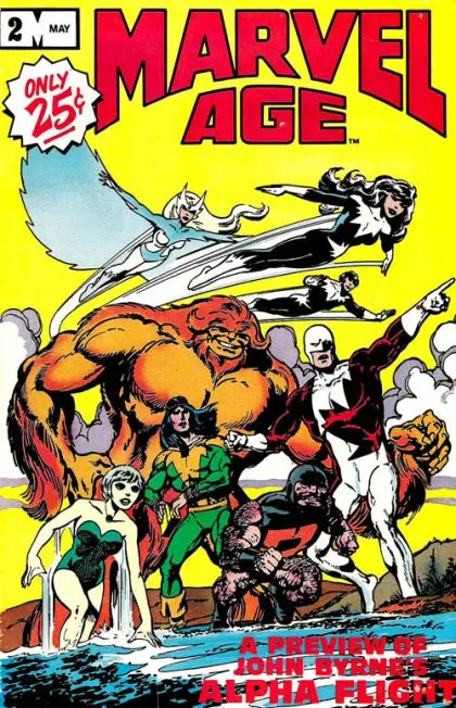 Marvel Age #2 comic book cover, 1983