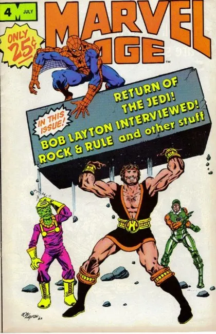 Marvel Age #4 comic book cover, 1983