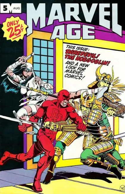 Marvel Age #5 comic book cover, 1983
