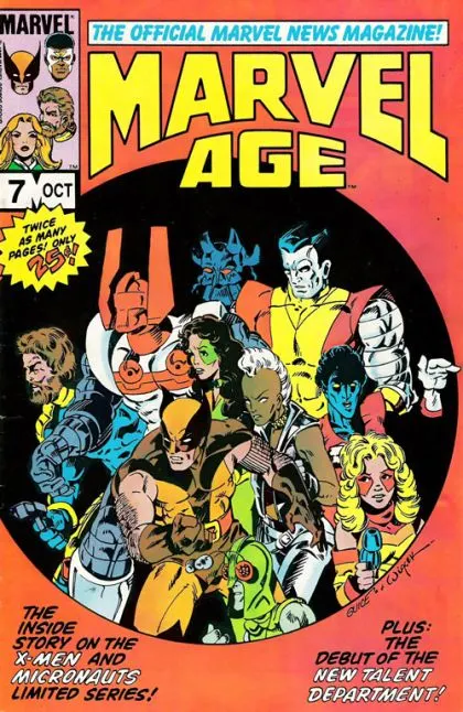 Marvel Age #7 comic book cover, 1983