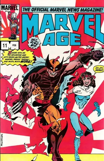 Marvel Age #11 comic book cover, 1984