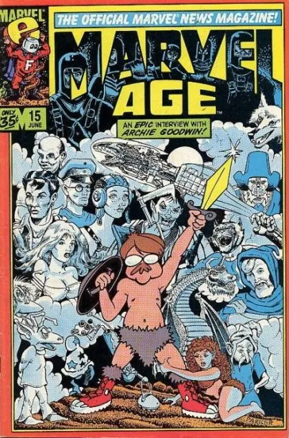 Marvel Age #15 comic book cover, 1984