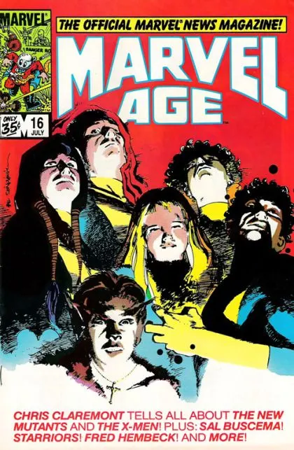 Marvel Age #16 comic book cover, 1984