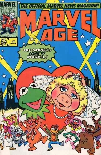 Marvel Age #17 comic book cover, 1984