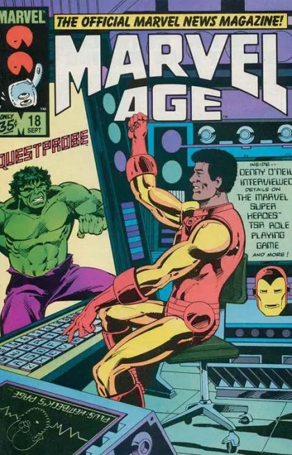 Marvel Age #18 comic book cover, 1984