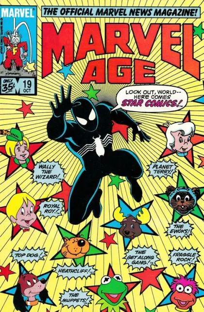 Marvel Age #19 comic book cover, 1984